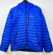 RAB MICROLIGHT ALPINE JACKET MEN’S BLUE DOWN HOODED NIKWAX SIZE M