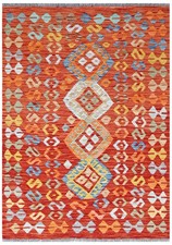 Tash Vintage Turkish Handmade Afghan Modern Woollen Carpet Kilim Rug 150x100 cm