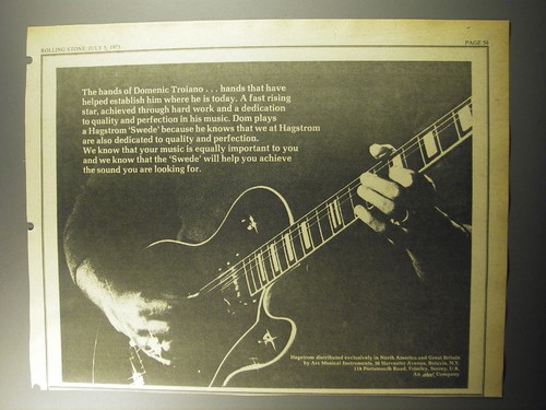 1973 hagstrom swede guitar - swede,