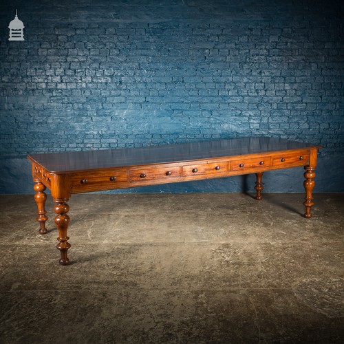 Mahogany library table - 19th, c