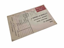 ARKELLS BREWERY SWINDON PUB BEER ORDER CARD 1950s STAMP Kingsdown Brewery 1953