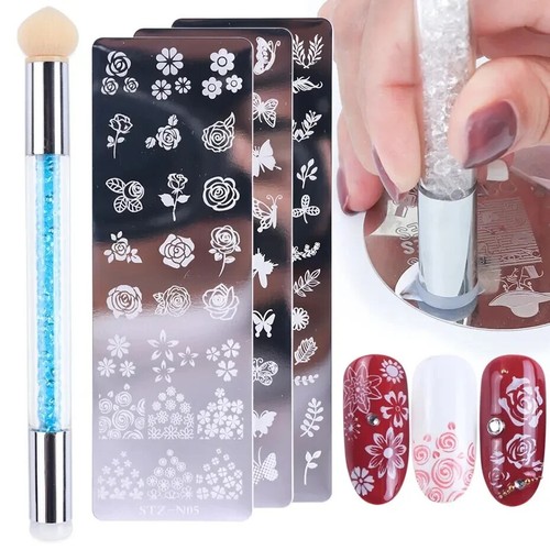 Nail stamping plates silicone - nail,