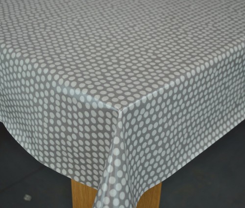 Fryetts spotty grey cotton pvc - spotty,