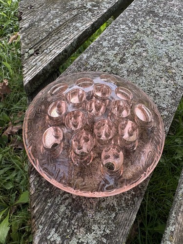 Vintage pink depression glass - vintage,