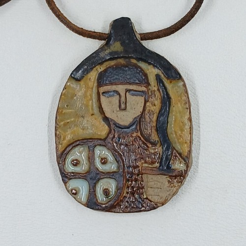 Vintage baltic ceramic pendant - vintage,