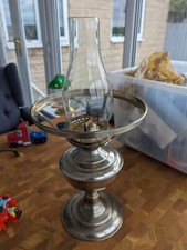 Working Brass Like & Glass Oil Lamp Vintage Looking Lamp 