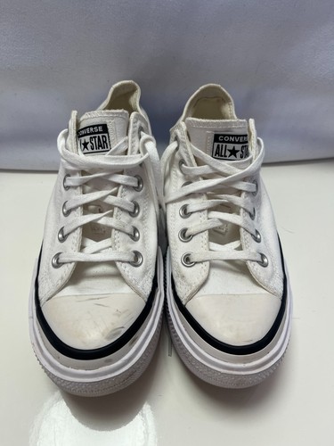 Converse white canvas - white, lace
