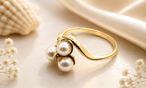 Solid 10k gold akoya pearl - solid,