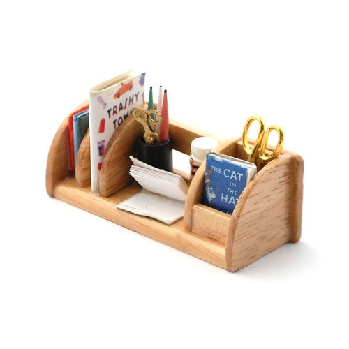 Dolls house stationery shelf - dolls,