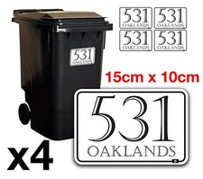 x4 WHEELIE BIN NUMBERS CUSTOM