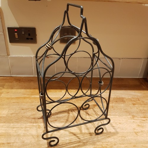 Decorative metal wine rack - metal,
