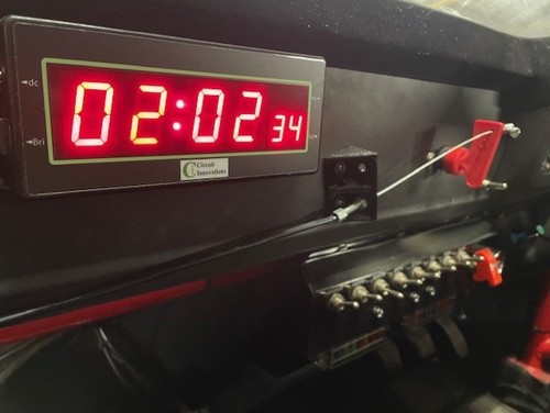 Digital rally clock - clock, road