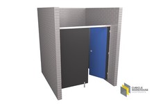 Single Inline Toilet Cubicle