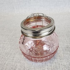 Vintage Pink Glass Flower Frog