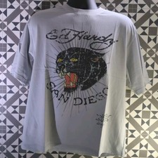 Ed Hardy Panther Diego T shirt Size Mens Size Medium Washed Grey Sample With bag