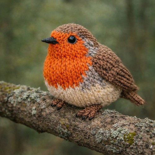 Robin bird knitting pattern - bird,