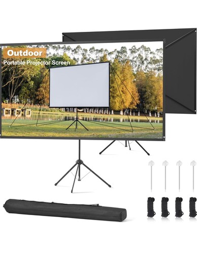 Projector screen and stand - and,