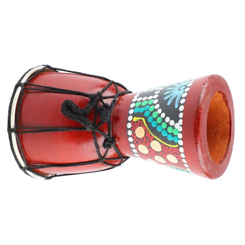 African drum 5in - african, wooden