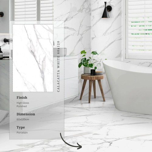 Calacatta marble porcelain - calacatta,