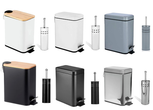 Slim pedal bin toilet - bin, &