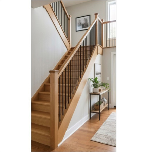 Oak handrail black iron - handrail, &