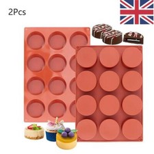 1/2/3Pcs Round Silicone Moulds Cake Chocolate Mold, Mini Cheesecake Mould UK