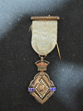 Masonic Silver & Enamel Medal Queen Victoria's Diamond Jubilee c.1897