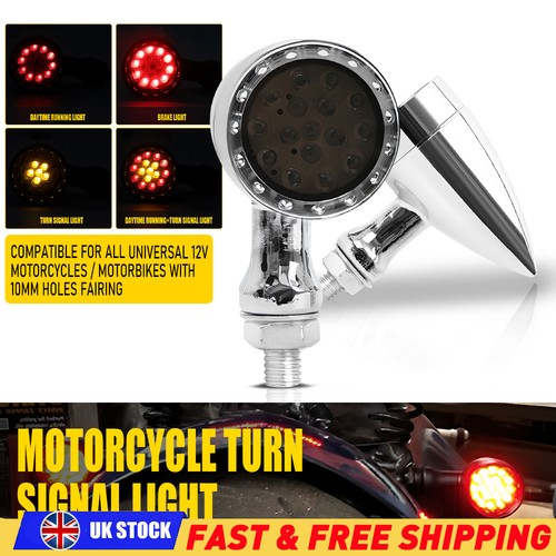 Motorcycle red amber chrome - red,