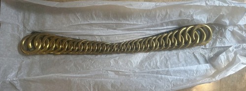 Bearskin brass chin curb chain - brass,