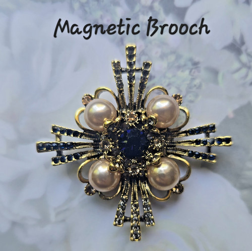 Elegant magnetic brooch dark - brooch,