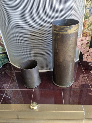 Antique brass shell case - antique,