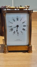 19c Carriage Clock Antique Brass by Spiers London Circa 1890