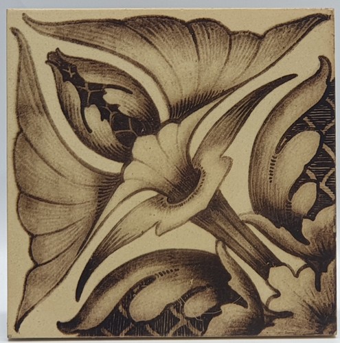Antique fireplace tile - antique,