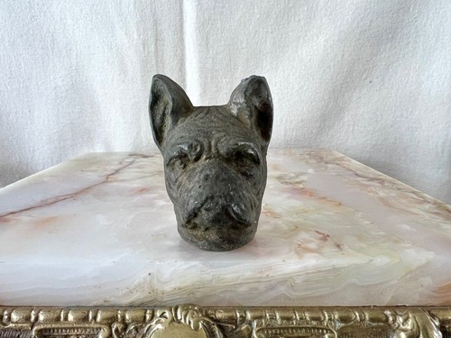 Antique solid bronze - solid, bulldog