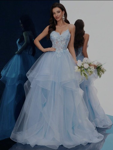 Blue formal dress - formal, set
