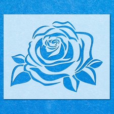 Rose Flower Single Stencil: Mylar Airbrush Wall Art Painting Crafts , DIY