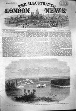 Original Old Antique Print 1864 War New Zealand Gun Boat Pioneer Ship Meremere