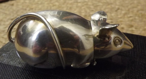 Sterling silver mouse vesta - mouse,