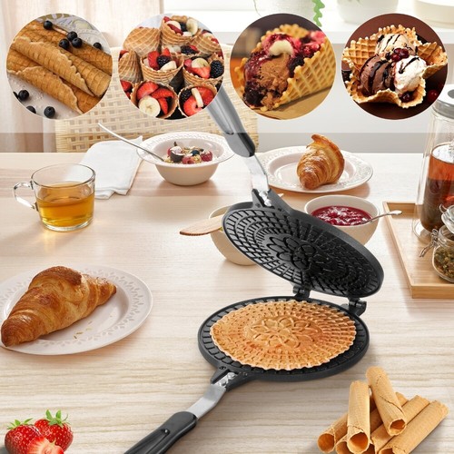 Egg roll waffles baking - roll, pan