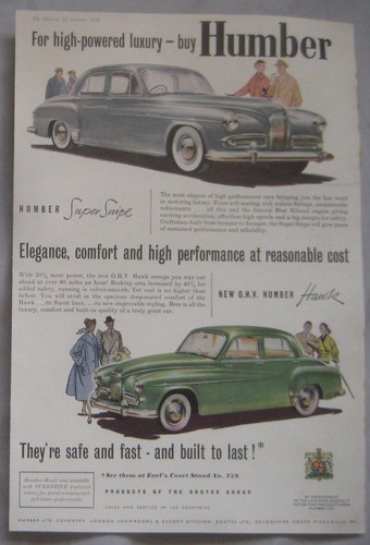 1954 humber hawk super - super, snipe