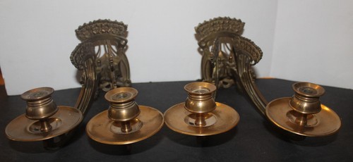 Pair victorian brass bronze - pair, brass/bronze