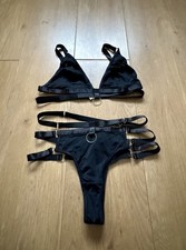 Black Strappy Pole Dance Set S