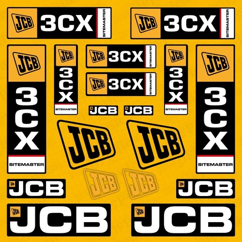 Replacement decal set fits - fits, jcb