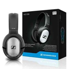 Sennheiser HD 206 Stereo WIRED Headphones Earphones Over Ear Black-UK Stock