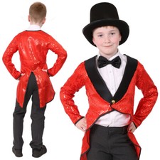 CHILDS RED SEQUIN TAILCOAT