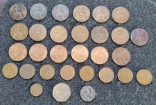 UNITED KINGDOM 30 coins LOT / PENNY & PENCE & FARTHING