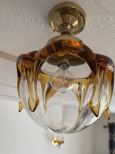 Murano glass amber drip - murano,