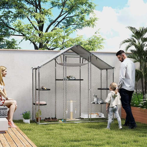 Pawhut walk catio outdoor - walk-in,