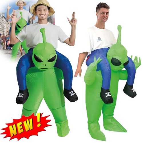 Adult inflatable green alien - inflatable,