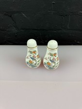 Wedgwood Kutani Crane Salt and Pepper Pots Cruet Last Set Available